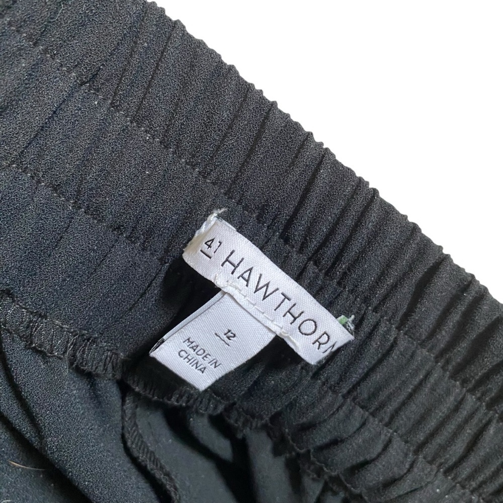 NWT 41 Hawthorn Black High Rise Wide Leg Trouser Pants Size 12 - Picture 6 of 7